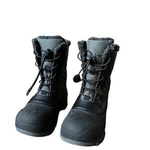 All In Motion Kids Black Insulated Snow Boots Size 1 Winter